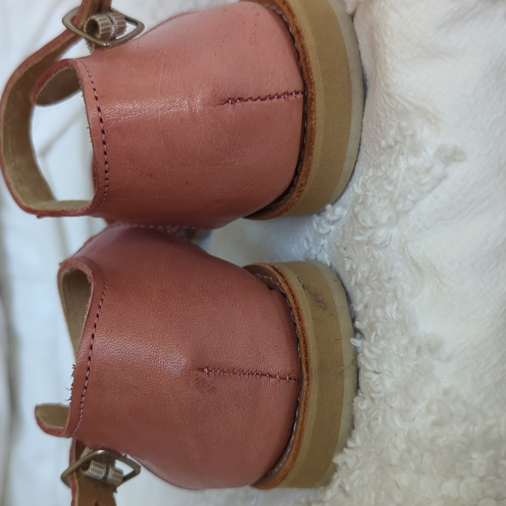 TROVA COLLECTION womens 8.5 HUARACHE VINTAGE HIPPIE SANDAL Handmade PINK Boho - Picture 4 of 4